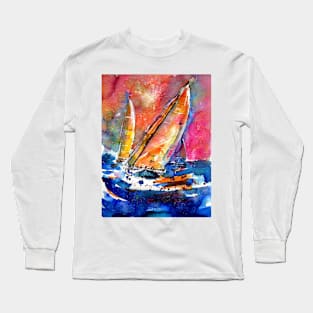 Sailboat at sea Long Sleeve T-Shirt